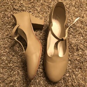 Nude T-Strap Character Shoes Womens Size 10.